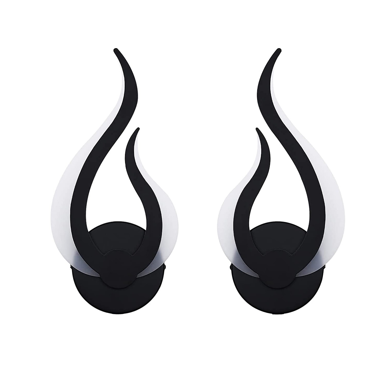 applique da parete a led lampada da parete per interni 2 pezzi lampada da parete moderna in acrilico nero adatta per bar home office ac85-265v del 2025 a $82.99 –P4