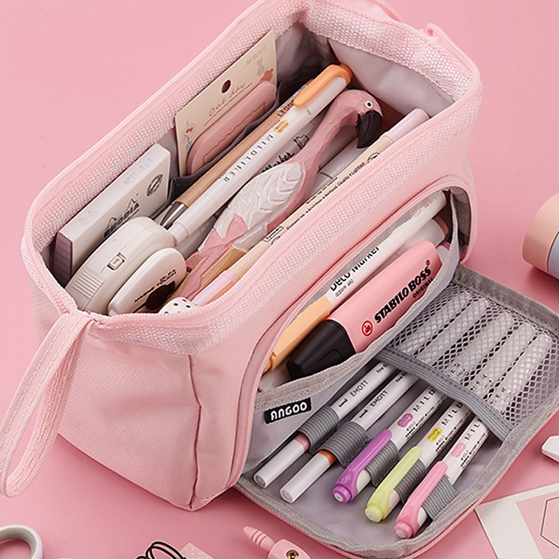 astuccio per matite astuccio per penne borsa per pennarelli multifunzione resistente all'usura con tela con cerniera per i bambini degli studenti delle scuole, regalo di ritorno a scuola del 2025 a $20.99 –P11
