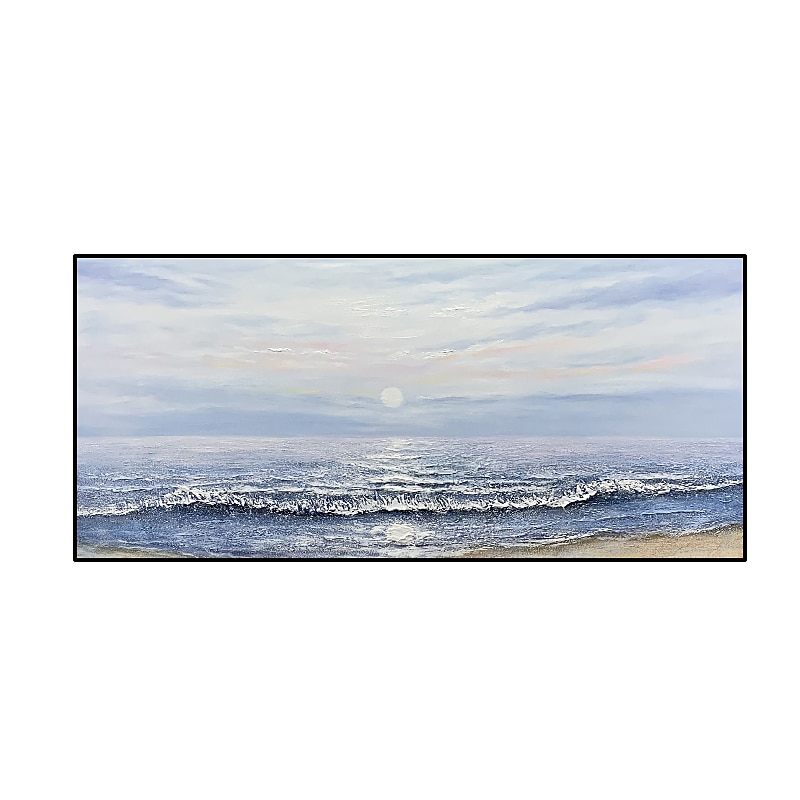 Pintura a óleo pintada à mão à mão arte da parede pôr do sol marinha pintura a óleo moderna textura abstrata decoração para casa decoração lona enrolada sem moldura não esticada de 2026 por $94.99 –P6