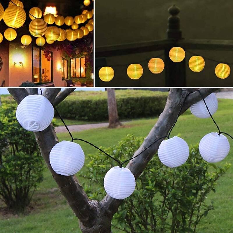Solar LED Lantern String Lights – Waterproof Outdoor String Fairy Lights 1.5M to 3M, Christmas Window Decoration Warm White Bulbs for Outdoor Garden, Party, and Patio Decor 2025 - $24.99 –P4