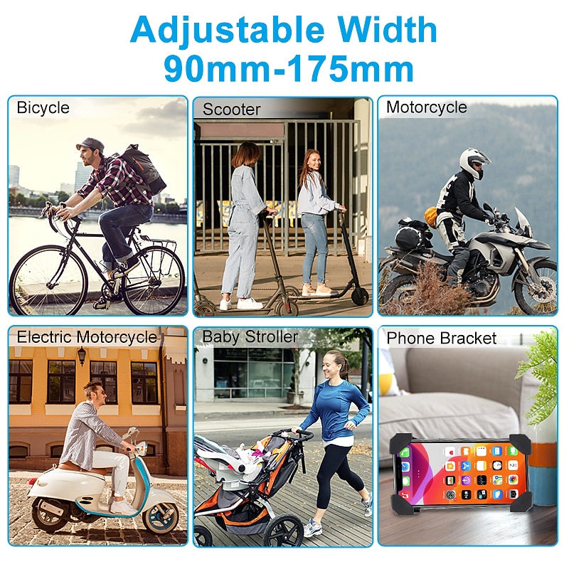 Bicycle Phone Holder Anti-Slip Universal Mobile Smart Phone Bike Mount Bracket Electric Scooter Motorcycle Cell Phone Support 2026 - $14.99 –P7