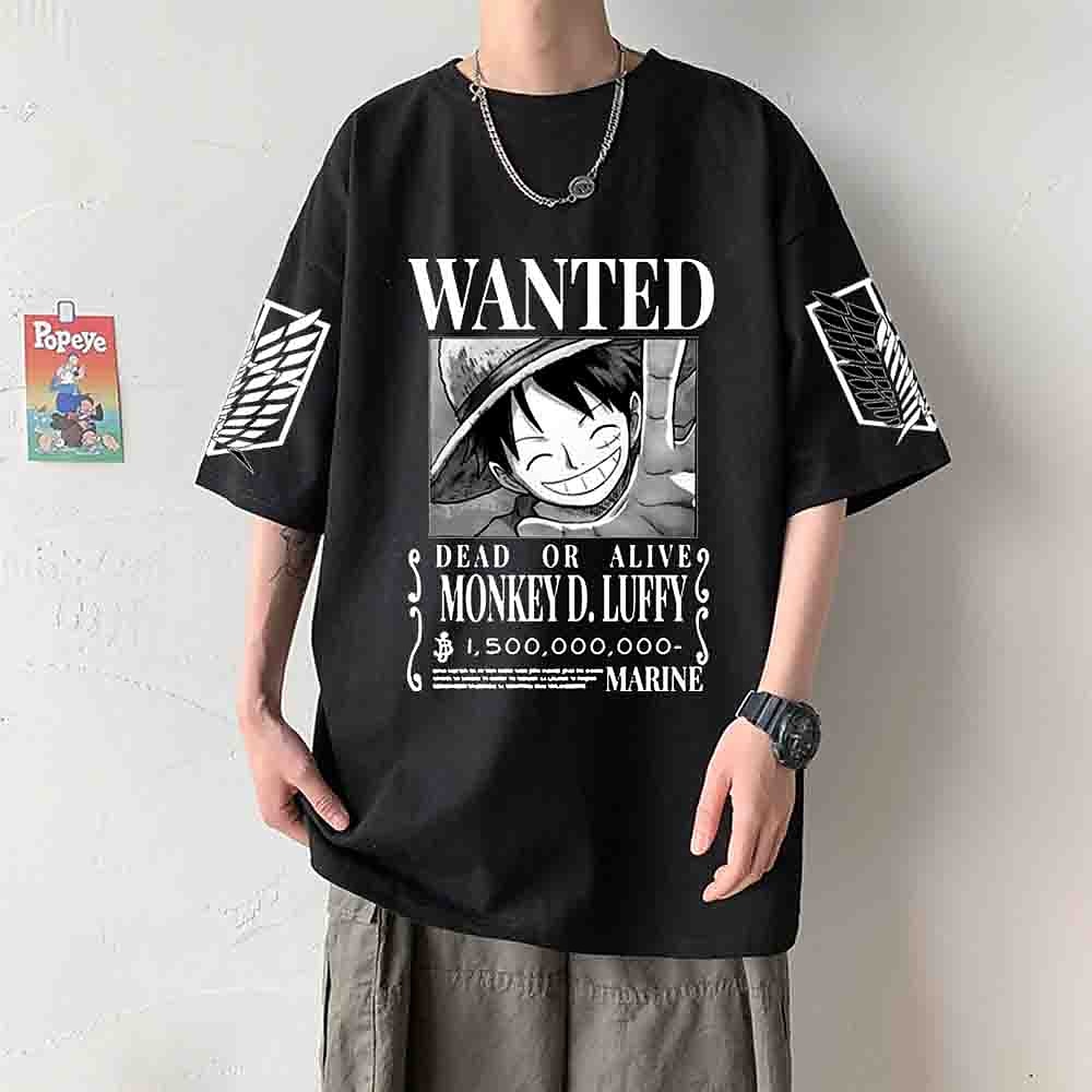 One Piece Luffy Ruffy Anime T-Shirt shirt Costumes Kostüme 100% Baumwolle 