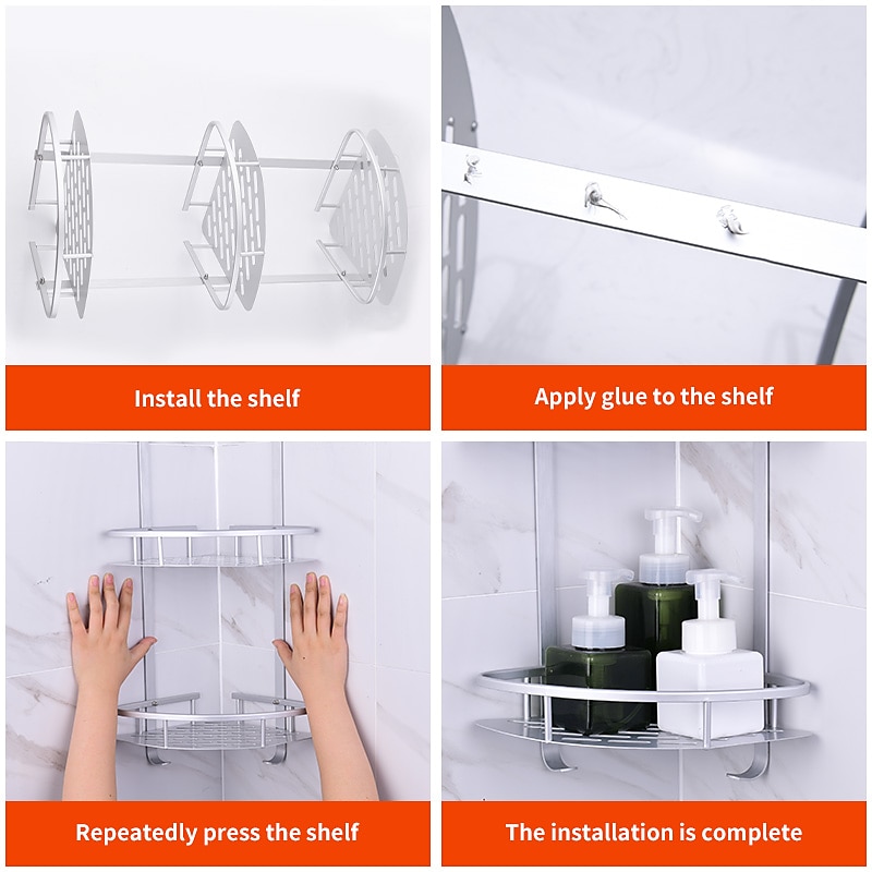 Shower Caddy Bathroom Corner Shower Rack 2/3 Layer Space Aluminum Bathroom Shelf Accessories Set Removable Rack Bathroom Shelf organizador 2026 - $28.99 –P4