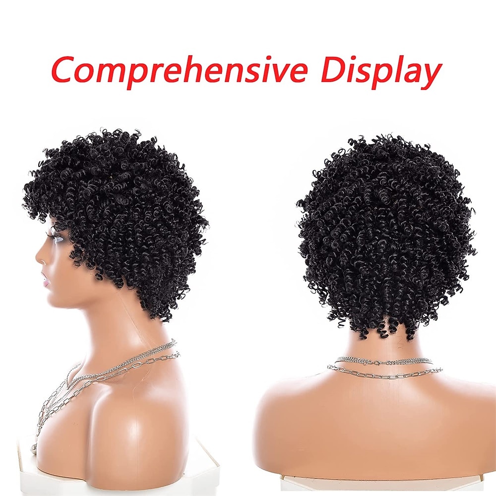 Gray Wigs for Black Women Afro Wigs Short Curly Wigs Kinky Curly Wig with Bangs Natural Hair Wigs 2026 - $36.99 –P7