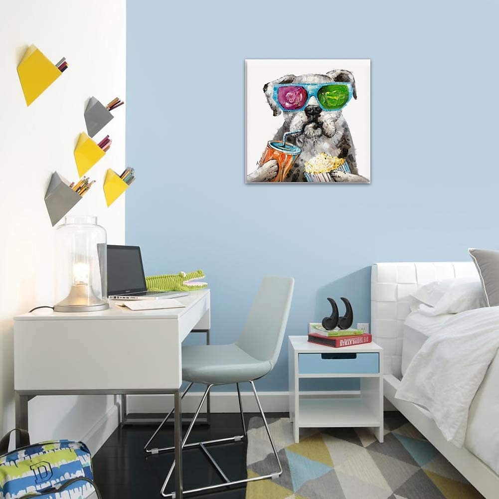 Peinture à l'huile Hang-peint Peint à la main Carré Animaux Moderne Toile étirée / Toile tendue de 2025 ? $141.99 –P2