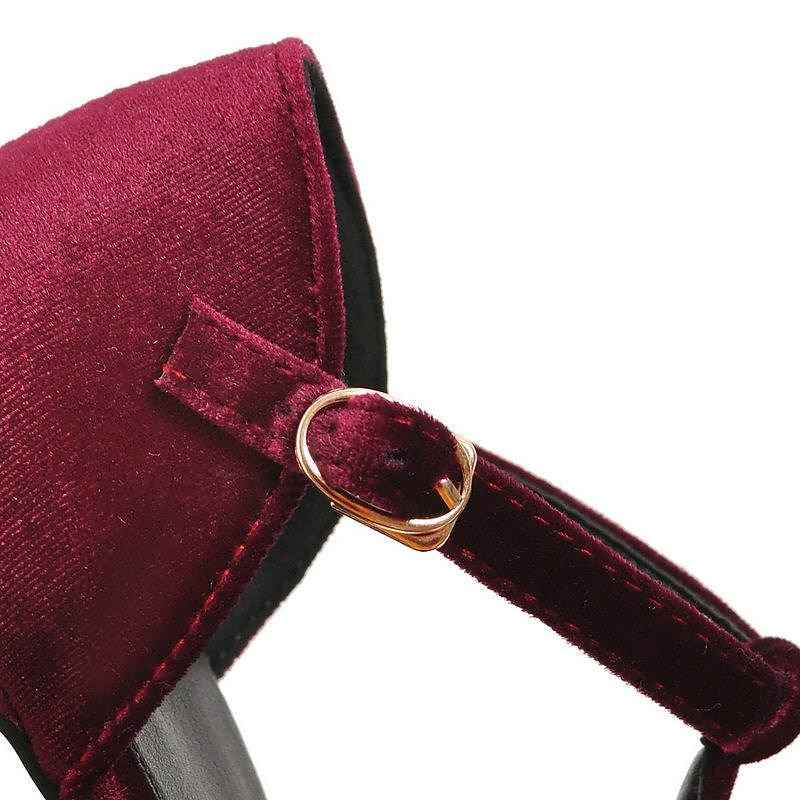 női vintage zöld bársony t-pántos sarok - elegáns blokk sarkú mary jane cipő esti bulikra és hivatalos alkalmakra 2025 - $59.99 –P3