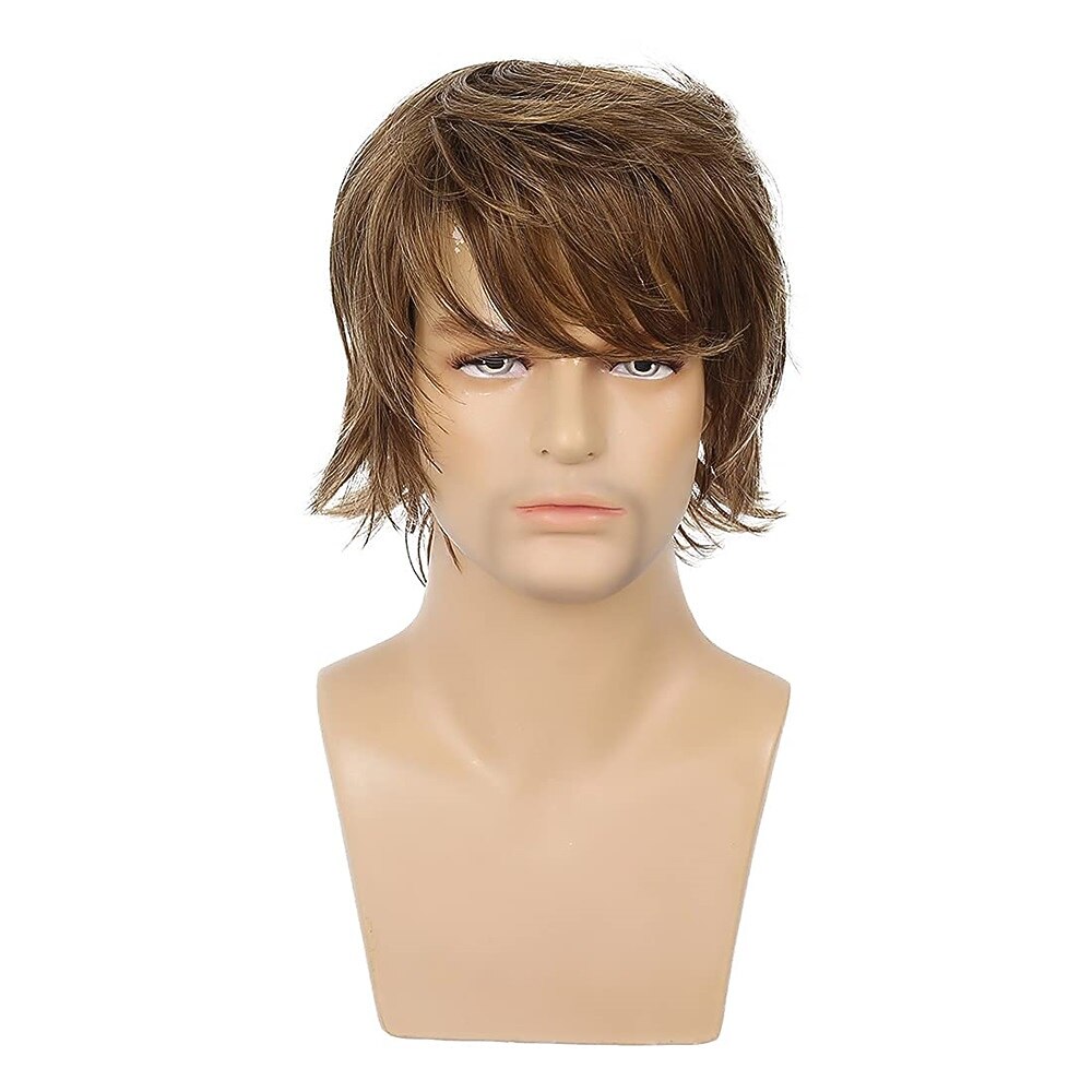 Mens Blonde Wig Short Fluffy Layered Blonde Wig Natural Synthetic Halloween Cosplay Hair Wig for Male Guy 2026 - $25.99 –P9
