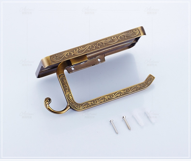 Toilet Paper Holder Multifunction Antique Zinc Alloy 1PC - Bathroom 2025 - $47.99 –P4