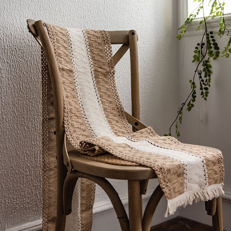 Farmhouse Table Runner Vintage Table Runner Cotton Linen Table Decorations for Dining Party Holiday 2025 - $13.99 –P11