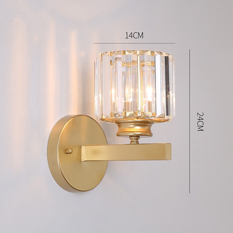 moderne indoor wandlamp led kristallen wandlamp woonkamer slaapkamer nachtkastje gangpad lamp 2025 - $99.99 –P8