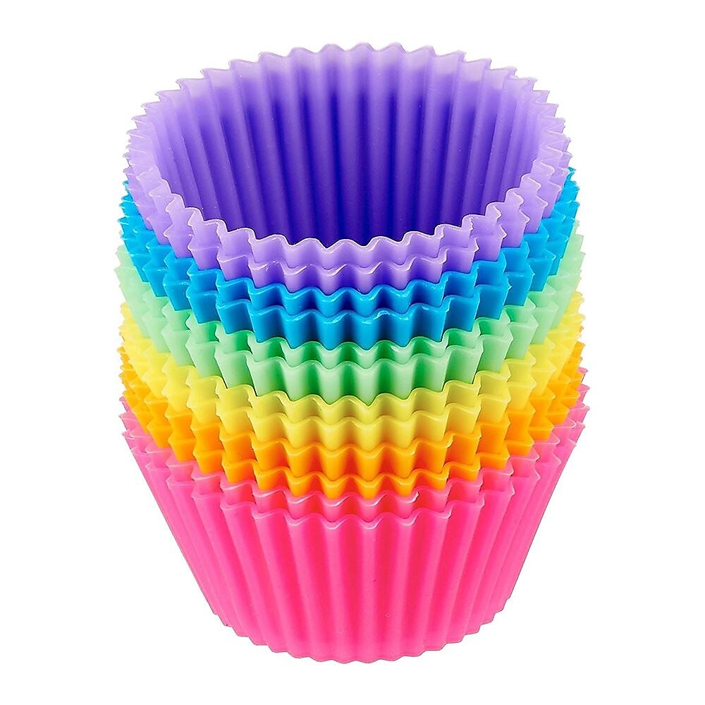 12 Pcs Reusable Silicone Baking Cups Nonstick Muffin Molds for Cake Balls Muffins Cupcakes 2025 - $9.49 –P3