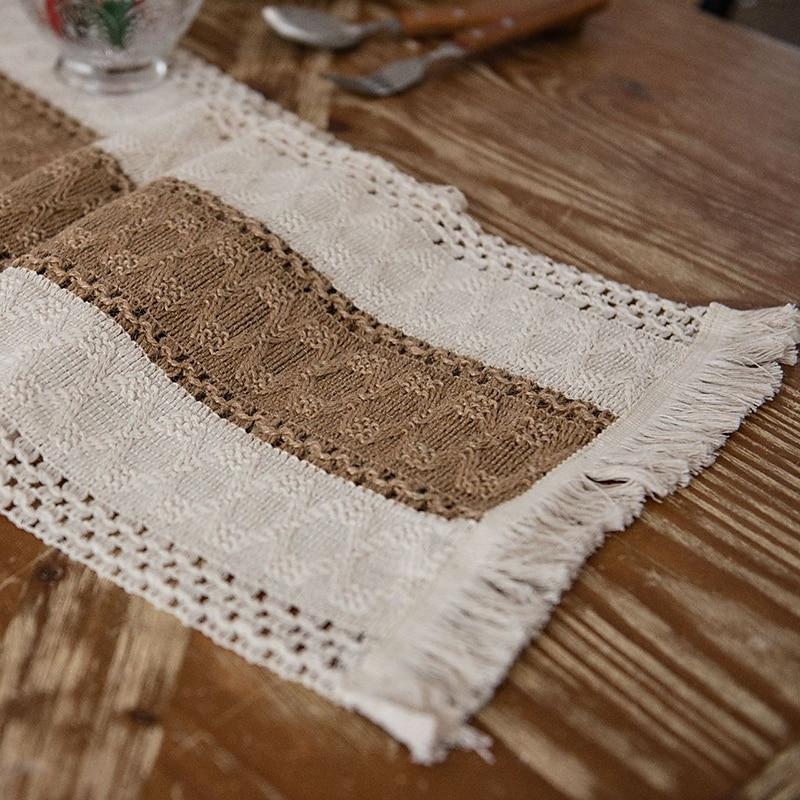 Farmhouse Table Runner Vintage Table Runner Cotton Linen Table Decorations for Dining Party Holiday 2025 - $13.99 –P15