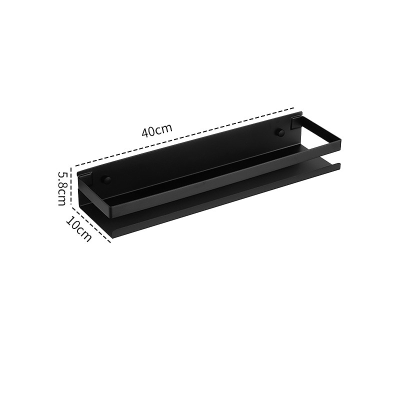 Black Bathroom Shower Shelf Multifunction Wall-mounted Bathroom