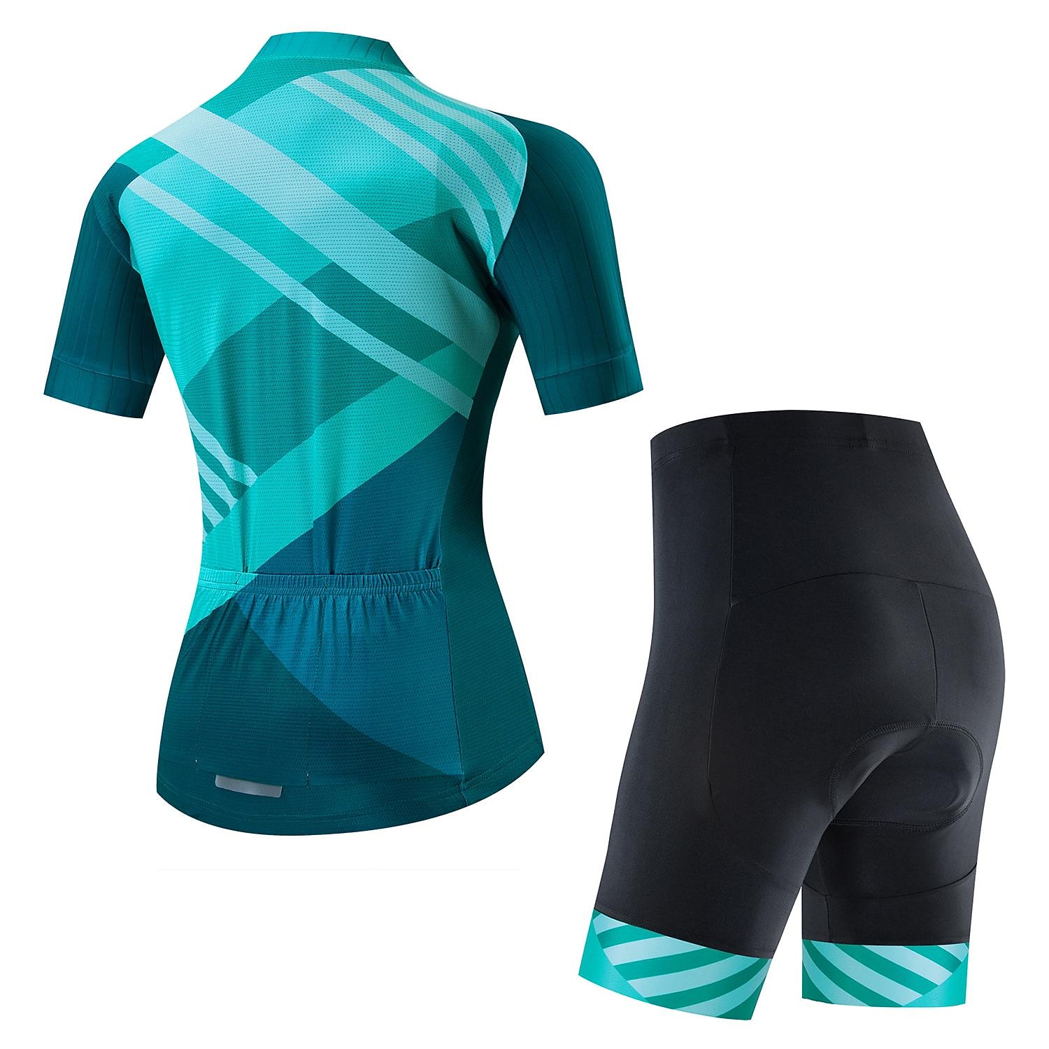 Per donna Maglia con salopette corta da ciclismo Maglia con pantaloncini da ciclismo Manica corta Ciclismo da montagna Cicismo su strada Nero Rosso Blu Pop art Strisce Bicicletta Asciugatura rapida del 2025 a $43.99 –P9
