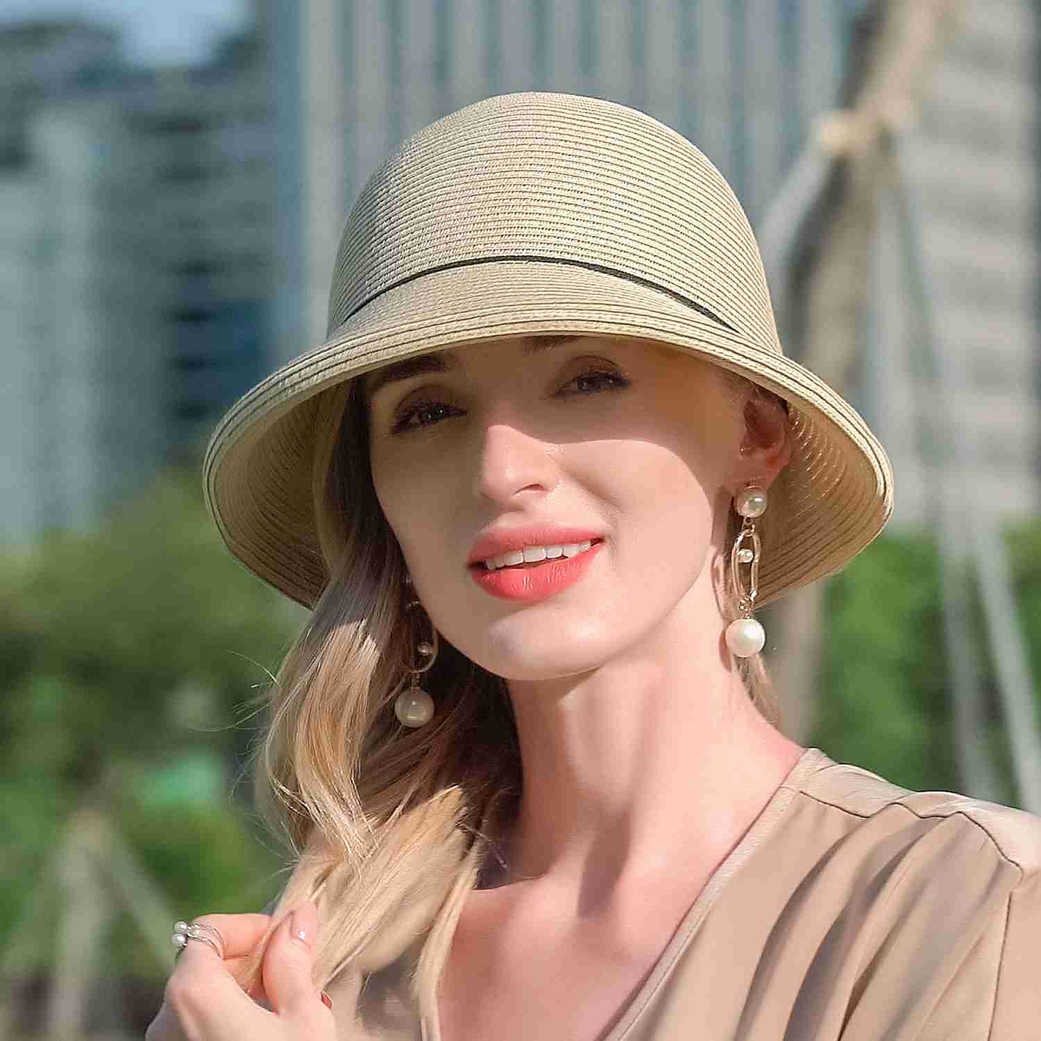 Bohemian Beach Straw Hats with Beading / Color Block 1pc Party / Evening / Casual Headpiece 2025 - $26.99 –P1