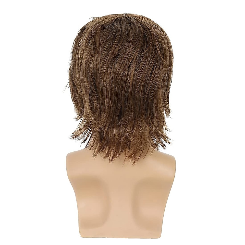 Mens Blonde Wig Short Fluffy Layered Blonde Wig Natural Synthetic Halloween Cosplay Hair Wig for Male Guy 2026 - $25.99 –P8