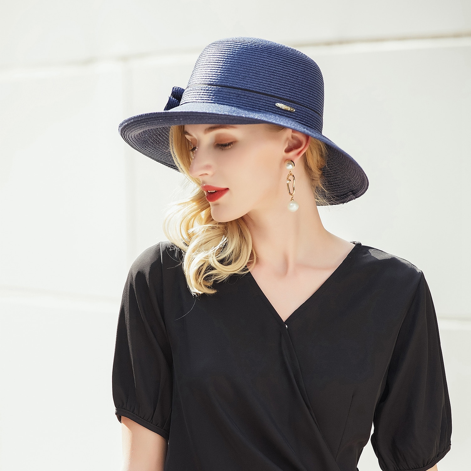 leuke Style Bruiloft Poly / katoenmix hoed met Sjerp / Lint / Veters / Gevlochten bandje 1 stuk Casual / Verjaardag / Melbourne Cup Helm 2025 - $49.99 –P12