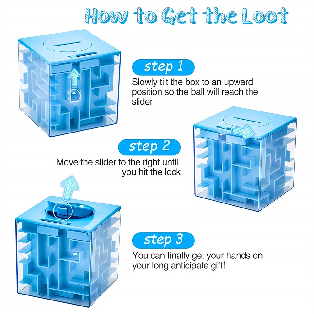 2 Pack Maze Piggy Bank Funny Money Jars Money Maze Puzzle Box Perfect Money Holder Puzzle and Brain Teasers for Teenagers and Adults 2025 - $33.99 –P3