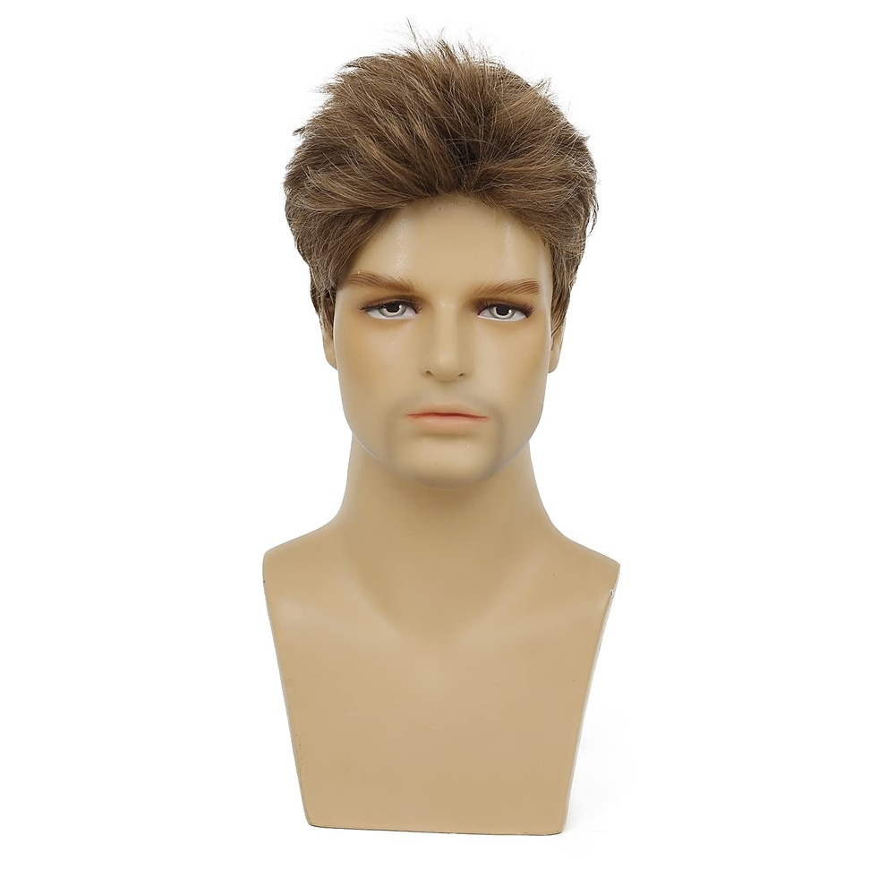 beskårne parykker for menn kortlagede naturlig syntetisk halloween cosplay-kostyme herreparykker 2026 - $21.99 –P8