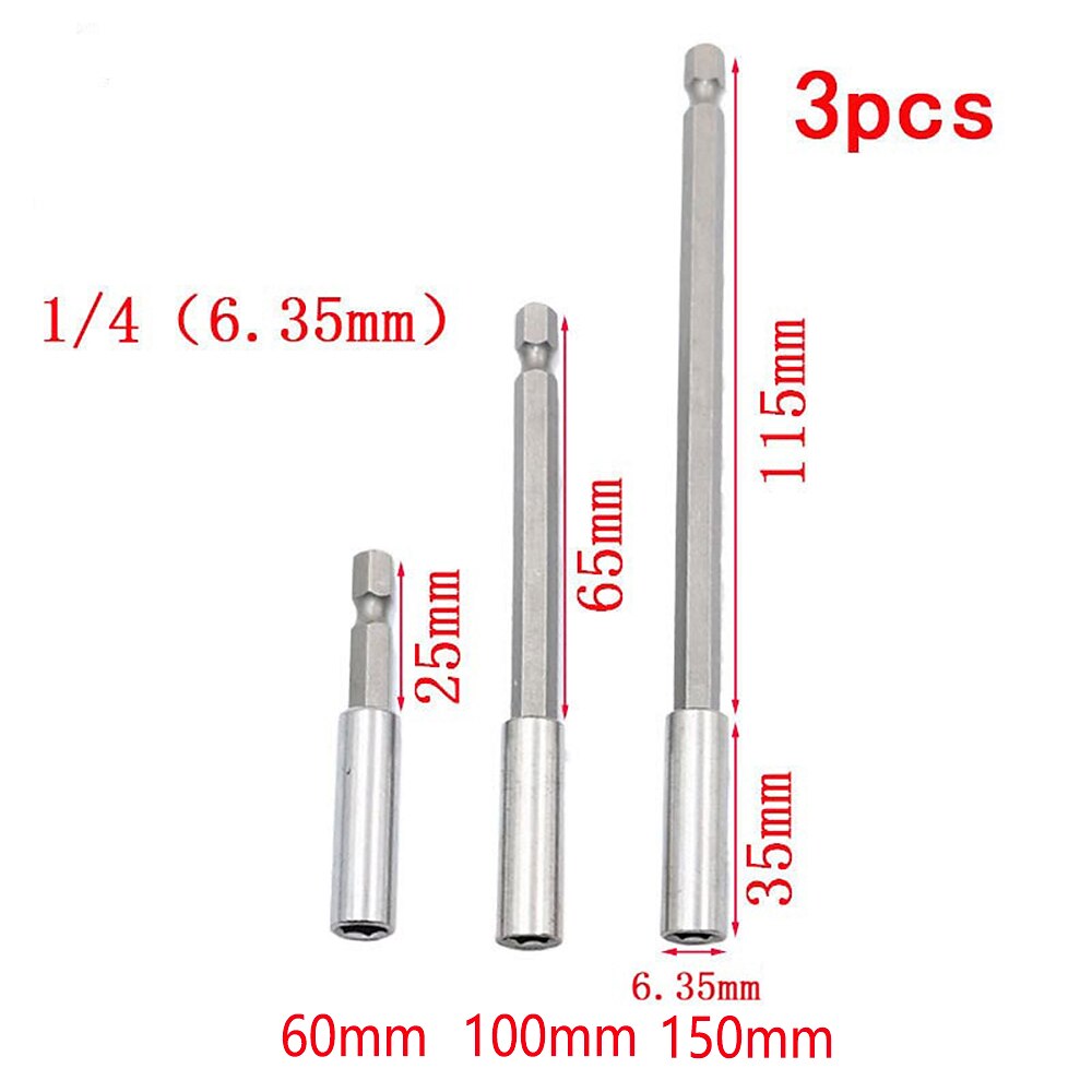 Hex Rod Shank Screwdriver Extension 1/4 Magnetic Quick Change Extension Long Handle Screwdriver Tip Holder Hand Tools Socket 2025 - $7.99 –P3