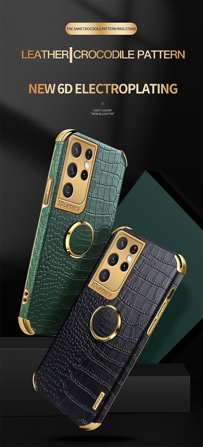 Phone Case For Samsung Galaxy S24 S23 S21 S20 Ultra Plus FE A54 A34 A14 A71 A51 A31 Note 20 Ultra 10 Plus A12 A32 S25 Ultra Back Cover Portable Ring Holder Magnetic Solid Colored PU Leather 2025 - $13.99 –P1