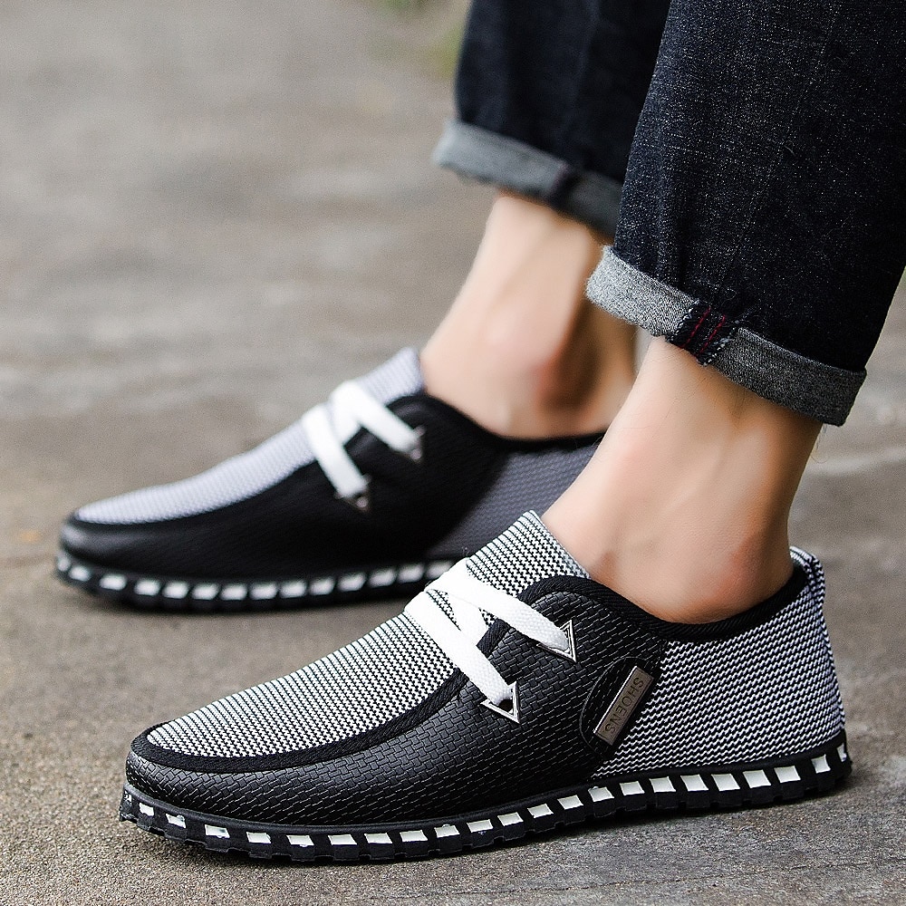 Mocasines casuales sin cordones para hombre: zapatos para caminar livianos de malla transpirable con suela cómoda, perfectos para exteriores y uso diario 2025 - $32.99 –P3