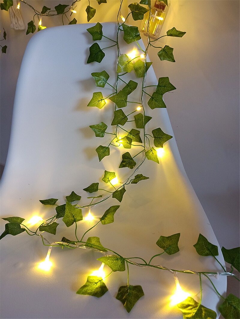 Ivy Leaf String Lights Fake Vine With Light Artificial -  Israel