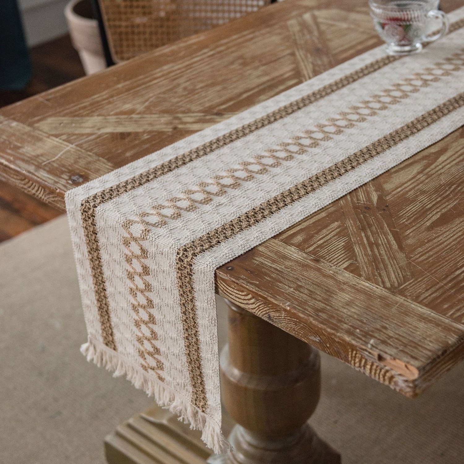 Farmhouse Table Runner Vintage Table Runner Cotton Linen Table Decorations for Dining Party Holiday 2025 - $13.99 –P3