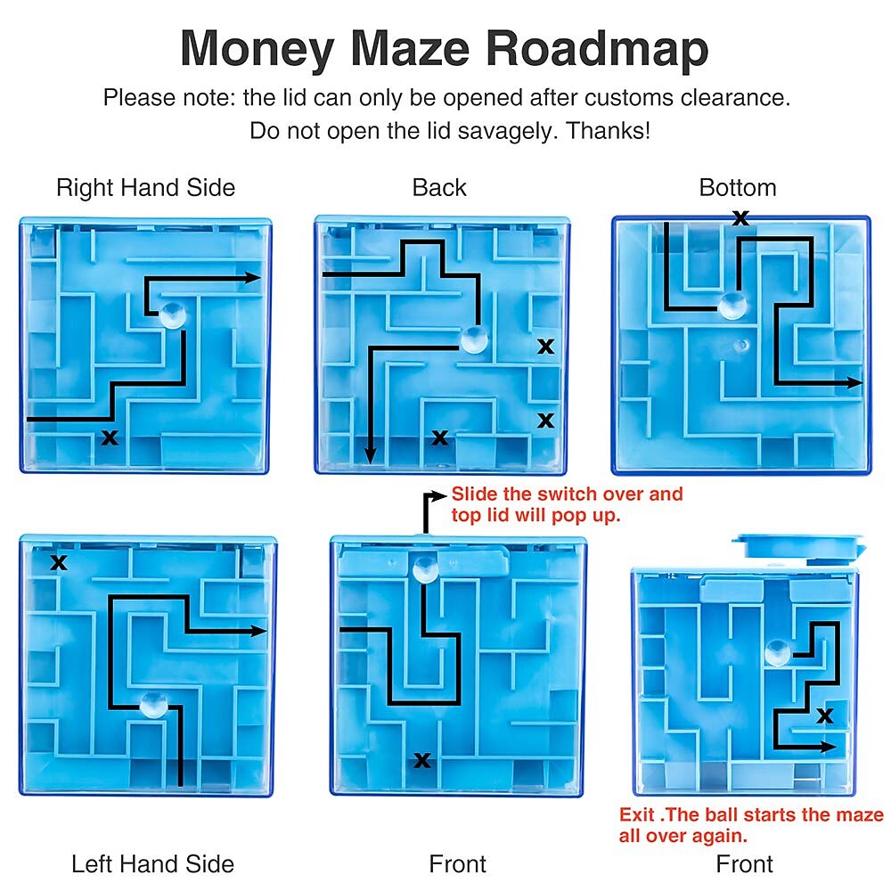 2 Pack Maze Piggy Bank Funny Money Jars Money Maze Puzzle Box Perfect Money Holder Puzzle and Brain Teasers for Teenagers and Adults 2025 - $33.99 –P6
