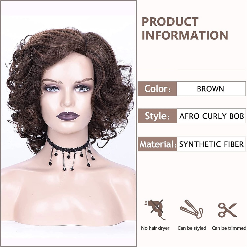 Short Burgundy Curly Wigs for Black Women Ombre Wine Red Full Curly Wigs Natural Looking Synthetic Burgundy Short Hair Wigs 2026 - $29.99 –P10