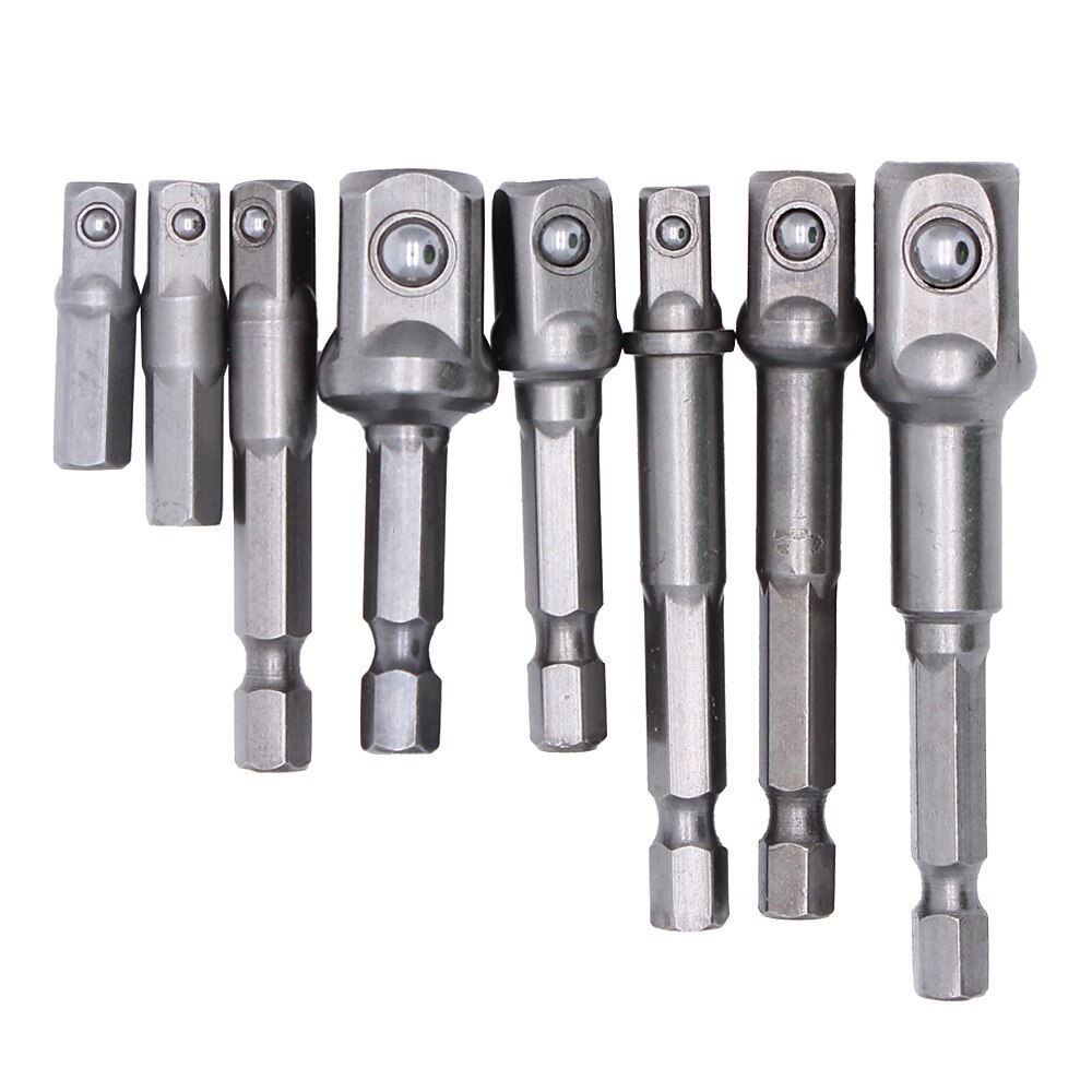 3 st/8 st 1/4 krom vanadin stål hylsa adapter bits set sexkantsskaft förlängningsborr stång sexkant bit set elverktyg 2025 - $6.99 –P3