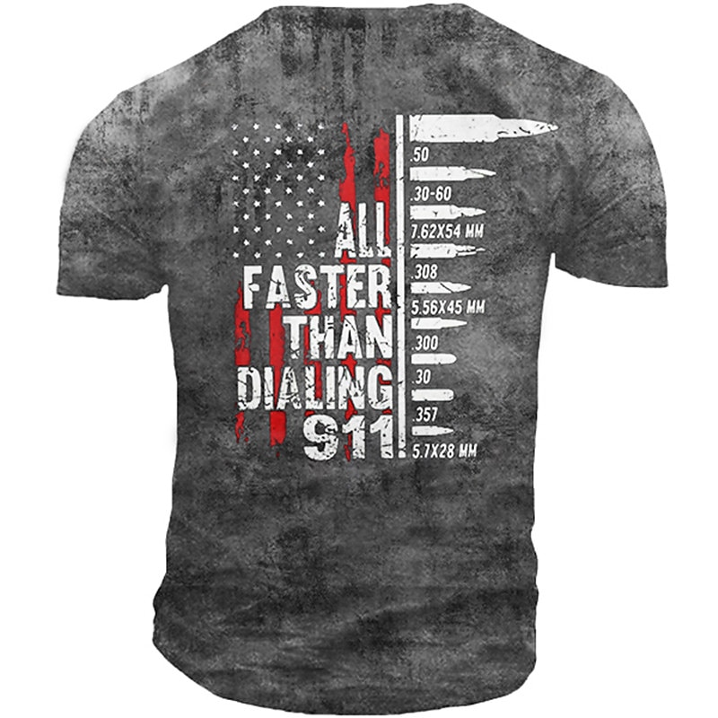 T-shirt à manches courtes Unisexe Drapeau national pour le jour des anciens combattants T-shirt à lettre graphique usé imprimé 3D col rond mode sportive décontractée extérieure style de rue de 2025 ? $17.99 –P2