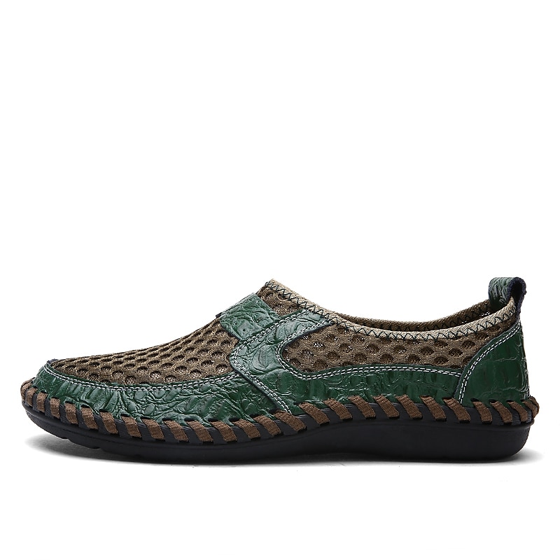 mocassini slip-on da uomo in rete traspirante – scarpe da guida casual leggere con suola antiscivolo per l'estate del 2026 a $34.99 –P1