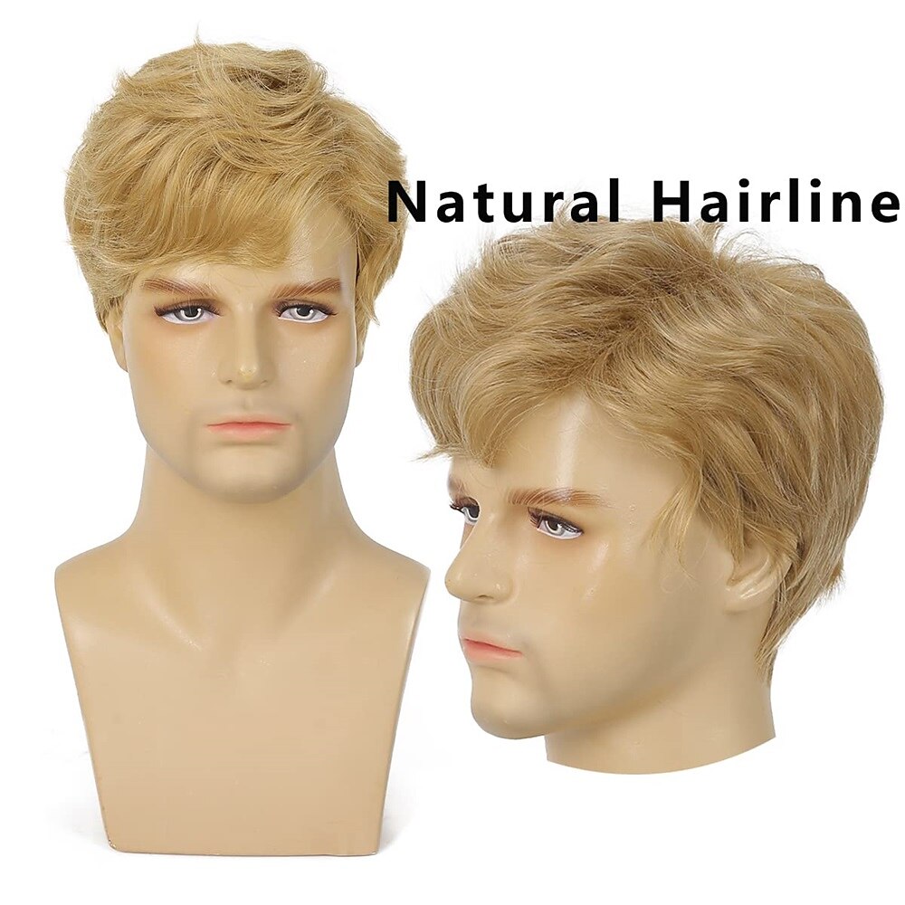 Men Wigs Short Silver Gray Wig Synthetic Heat Resistant Natural Halloween Cosplay Hair Wig 2025 - $21.99 –P10