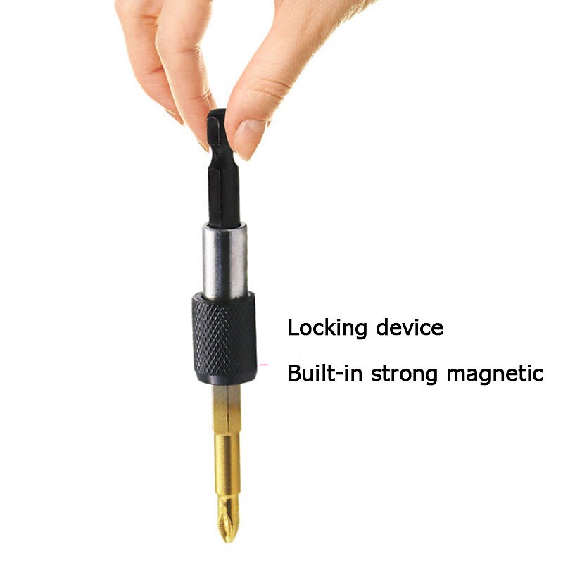 1/4 Inch Red Hexagonal Handle Batch Head Extension Rod Magnetic Screwdriver Quick Release Self-locking Extension Rod 60/100/150mm 2025 - $12.99 –P6
