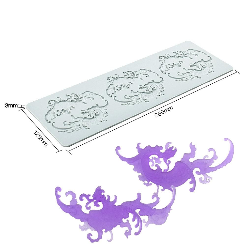 lång remsa kärlek bubbla fondant spets pad pyssel bak dekoration molekylär matlagning tryckform 2025 - $2.99 –P7