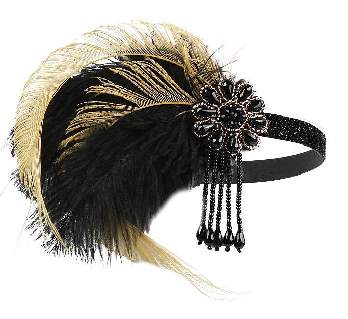 Retro Vintage Anos 20 Peça para Cabeça Baile de Máscara Faixa De Cabelo Estilo Melindrosa Normal O Grande Gatsby charleston Convidado do casamento Mulheres Dia Das Bruxas Carnaval Baile de Máscaras de 2025 por $23.99 –P2