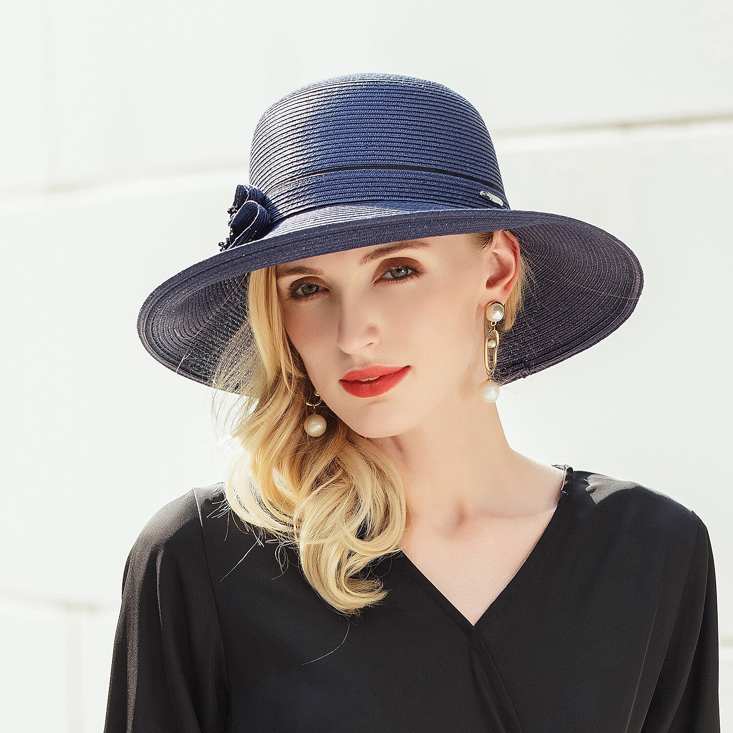 leuke Style Bruiloft Poly / katoenmix hoed met Sjerp / Lint / Veters / Gevlochten bandje 1 stuk Casual / Verjaardag / Melbourne Cup Helm 2025 - $49.99 –P11