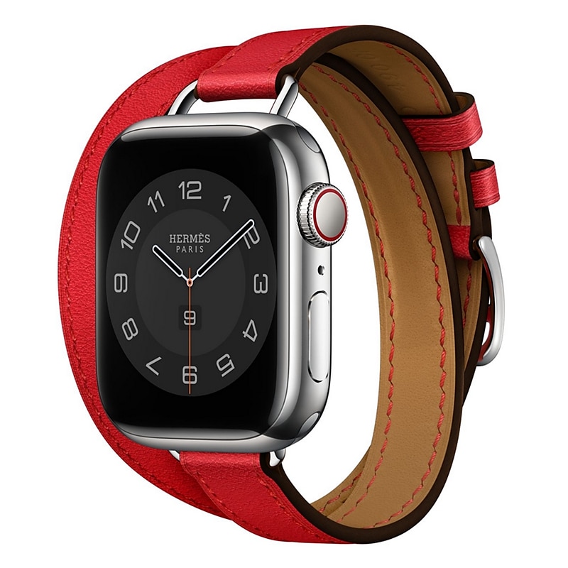 Double Tour Compatível com Pulseira Apple Watch 38mm 40mm 41mm 42mm 44mm 45mm 49mm Fecho de Metal Ajustável Couro PU pulseira de substituição para iwatch Ultra 2 Series 9 8 7 SE 6 5 4 3 2 1 de 2025 por $20.99 -P6