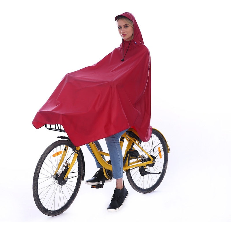 Wasserdichter Nylon Regenponcho mit Gesichtsschirm,Regenmantel,Fahrrad,Roller, 