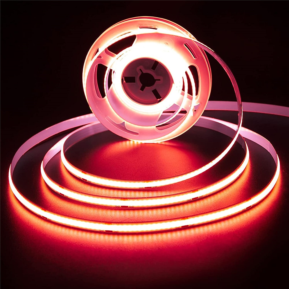 2~5m cob led-nauhavalo 640/960/1600 ledit 10mm lämmin valkoinen punainen sininen keltainen 12v kaapin alle meikkipeili makuuhuone keittiö 2025 - $33.99 –P5