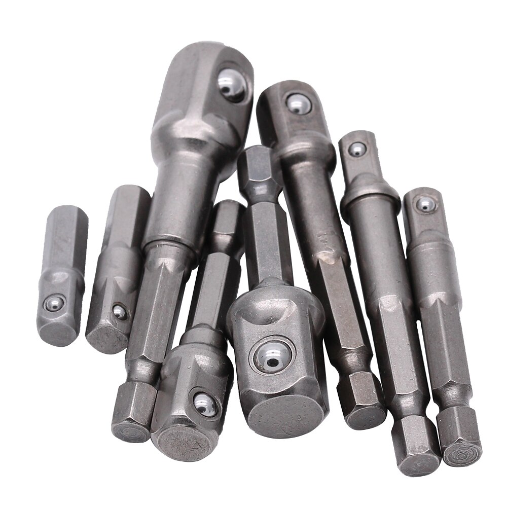 3 st/8 st 1/4 krom vanadin stål hylsa adapter bits set sexkantsskaft förlängningsborr stång sexkant bit set elverktyg 2025 - $6.99 –P5
