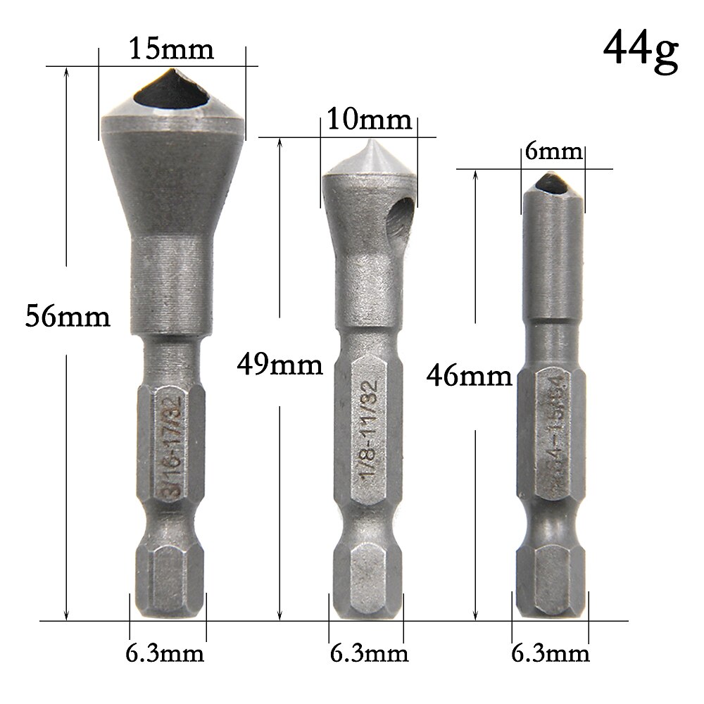 90 Degrees Hex Shank Inch System Inclined Hole Chamfering Cutter Internal Chip Removal Spot Facer Chamferer Deburring Woodworking 2025 - $12.99 –P5