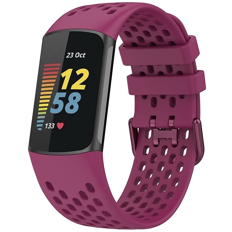 Correa de Smartwatch Compatible con Fitbit Charge 5 Silicona suave Reloj inteligente Correa Impermeable Ajustable Transpirable Correa Deportiva Reemplazo Pulsera 2025 - $11.99 –P14