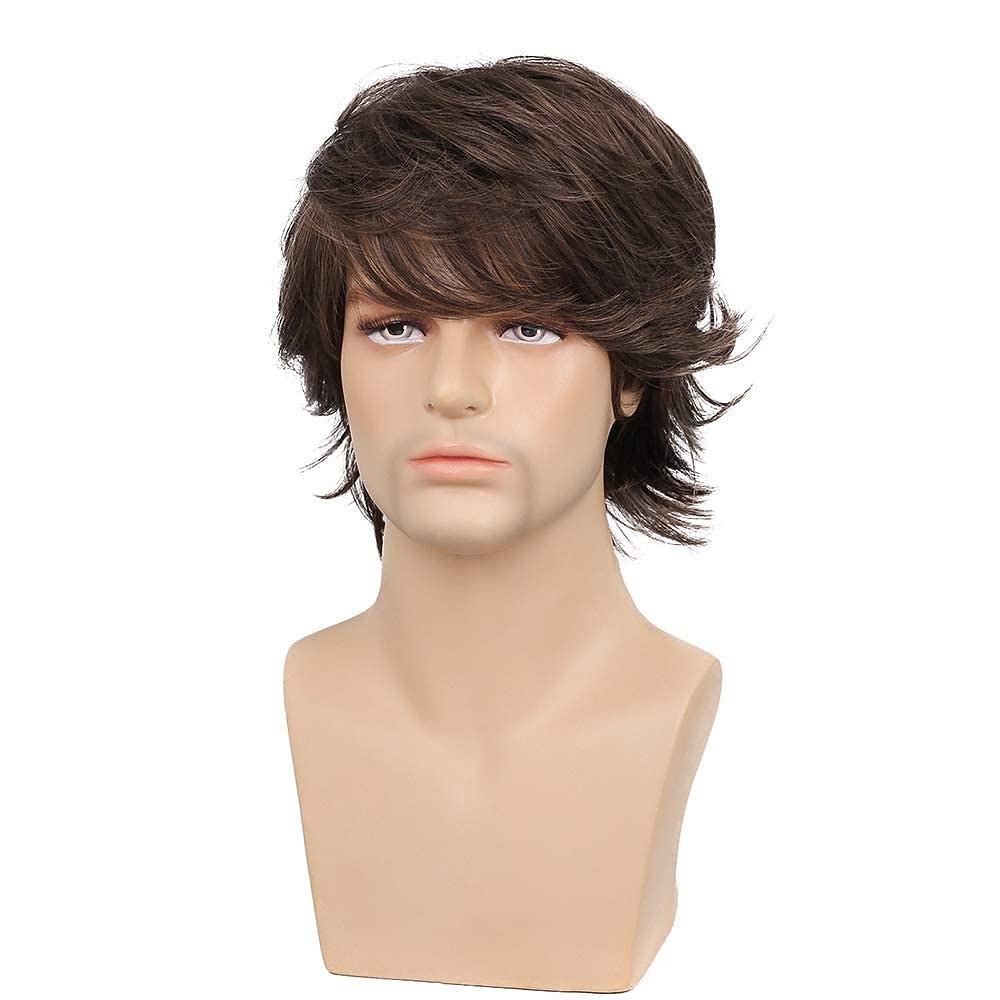 Mens Blonde Wig Short Fluffy Layered Blonde Wig Natural Synthetic Halloween Cosplay Hair Wig for Male Guy 2026 - $25.99 –P11