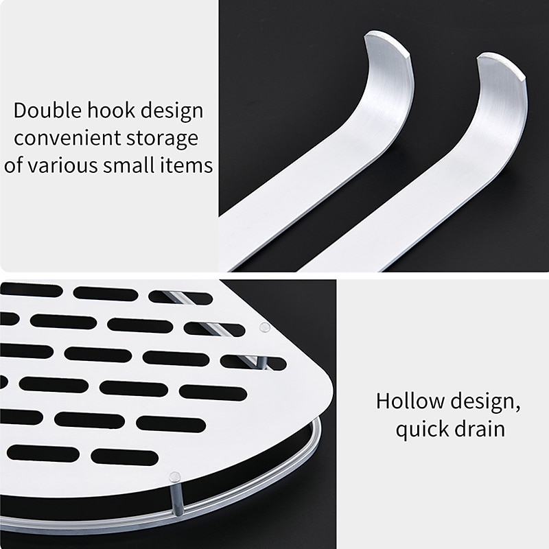 Shower Caddy Bathroom Corner Shower Rack 2/3 Layer Space Aluminum Bathroom Shelf Accessories Set Removable Rack Bathroom Shelf organizador 2026 - $28.99 –P7