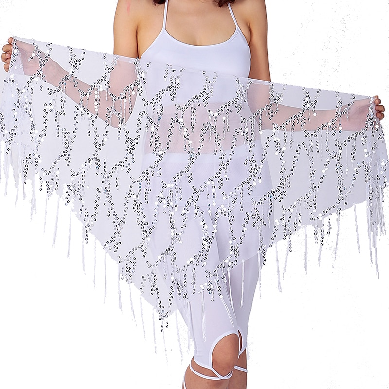 Břišní tanec Taneční příslušenství Pásek Třpytky Třásně Čistá Barva Dámské Výkon Trénink Vysoký Polyester Flitry 2025 - $9.49 –P11