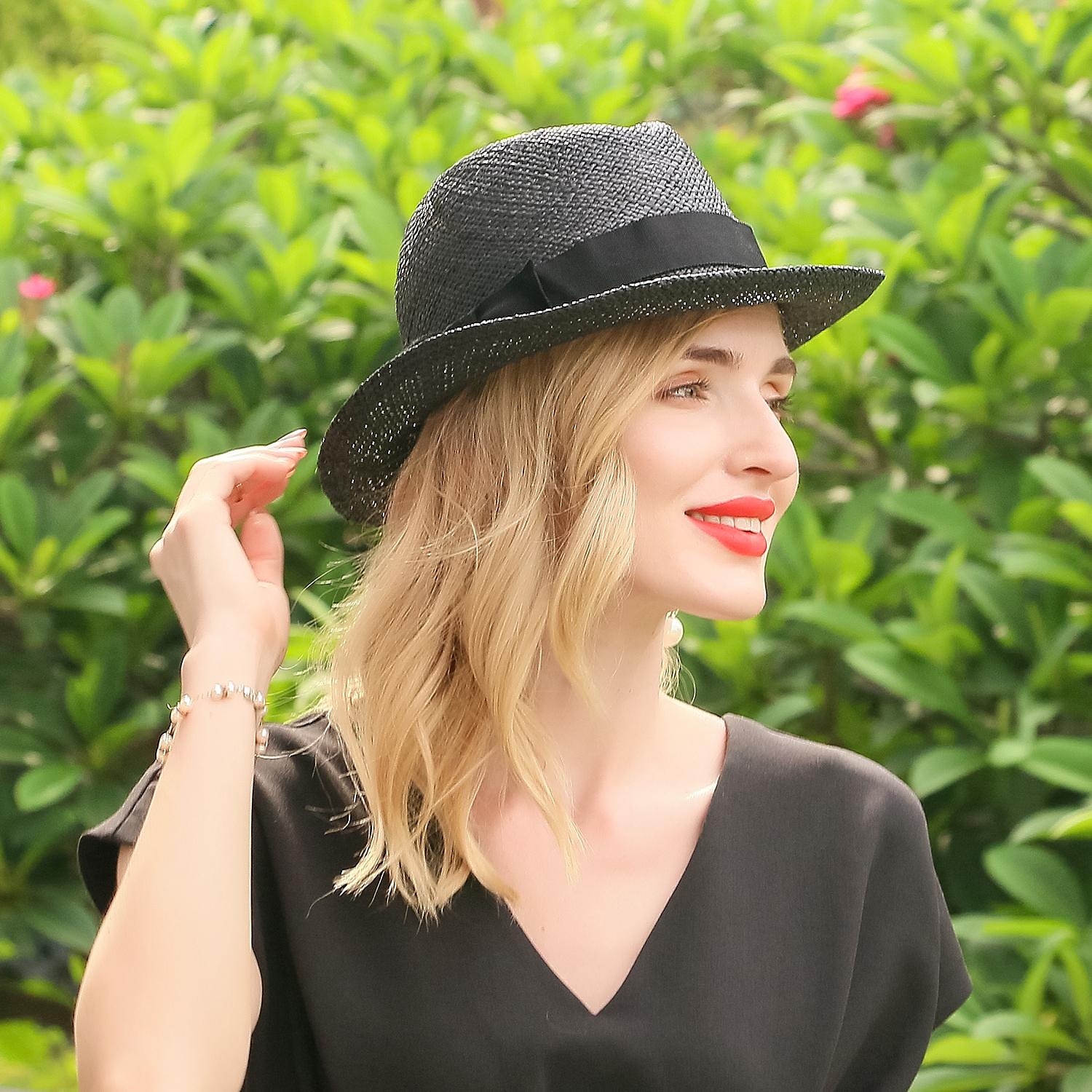 Elegant Beach Straw Hats with Pure Color / Satin Bowknot 1PC Party / Evening / Casual / Melbourne Cup Headpiece 2025 - $14.99 –P9