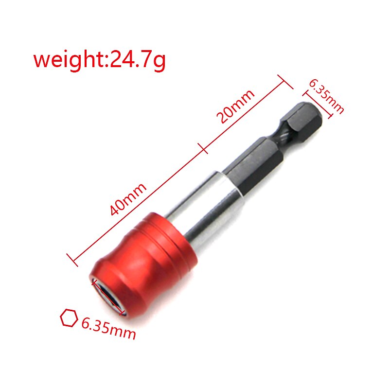 1/4 Inch Red Hexagonal Handle Batch Head Extension Rod Magnetic Screwdriver Quick Release Self-locking Extension Rod 60/100/150mm 2025 - $12.99 –P11