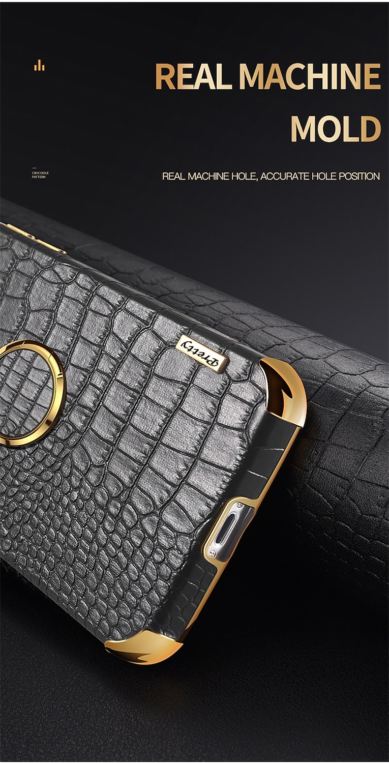 Phone Case For Samsung Galaxy S24 S23 S21 S20 Ultra Plus FE A54 A34 A14 A71 A51 A31 Note 20 Ultra 10 Plus A12 A32 S25 Ultra Back Cover Portable Ring Holder Magnetic Solid Colored PU Leather 2025 - $13.99 –P12